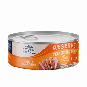 Natural Balance Limited Ingredient Reserve Duck & Green Pea Recipe Canned Wet Cat Food cat supplies,cat essentials,cat accessories