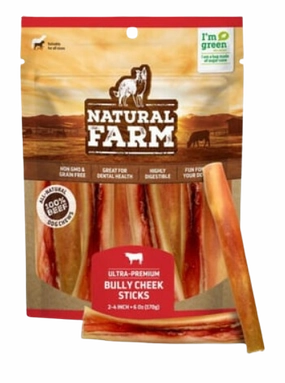 Natural Farm Bully Cheek Sticks 2-4" 6oz Bag pet id tag,personalized dog tag,engraved cat id