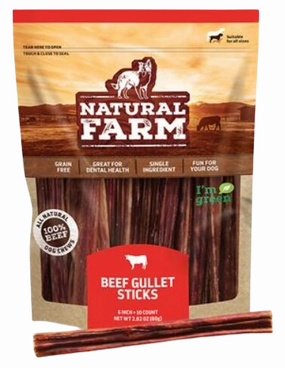 Natural Farm Gullet Sticks 6"10-Pack Bag pet id tag,personalized dog tag,engraved cat id