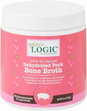 Nature's Logic Dehydrated Bone Broth Pork puppy food,chew toy for puppies,small dog treats
