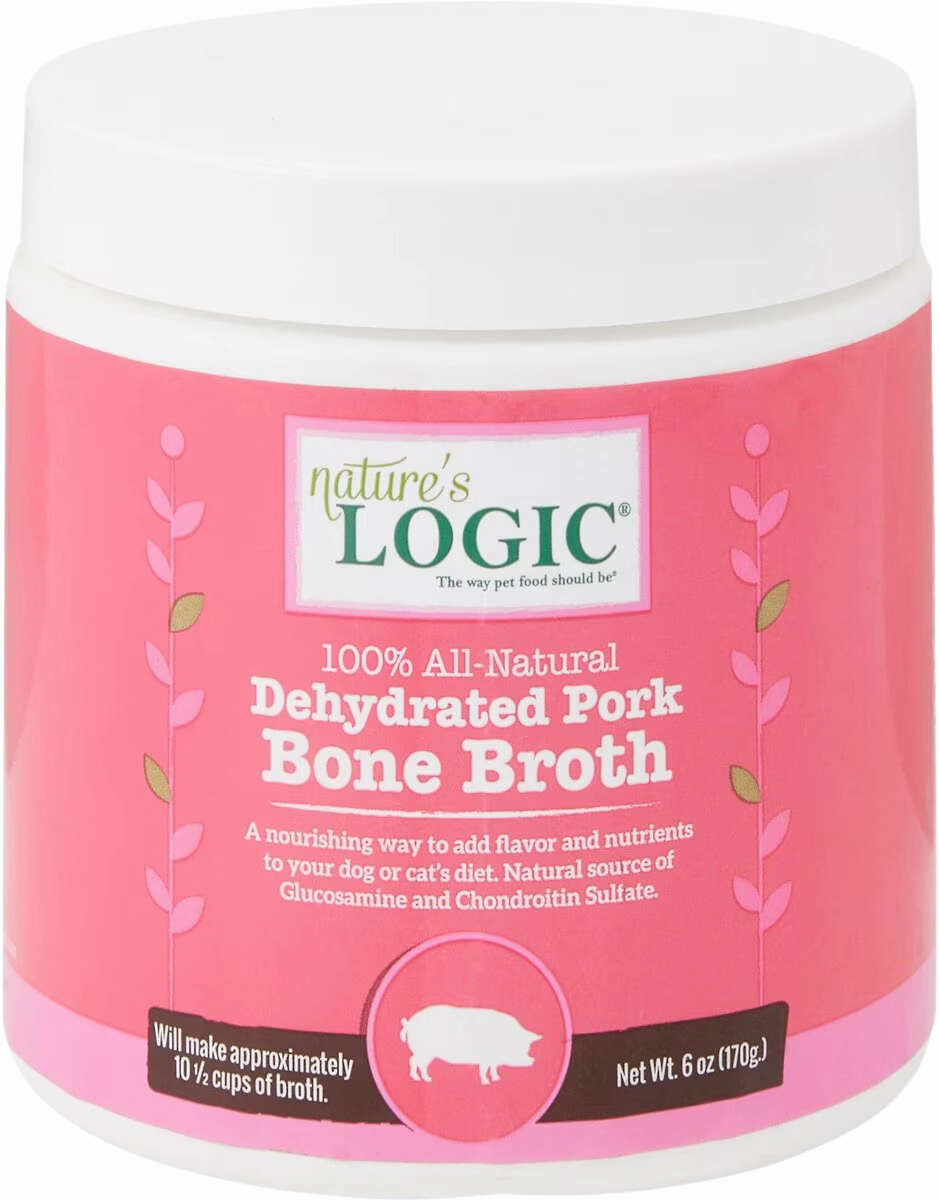 Nature's Logic Dehydrated Bone Broth Pork puppy food,chew toy for puppies,small dog treats