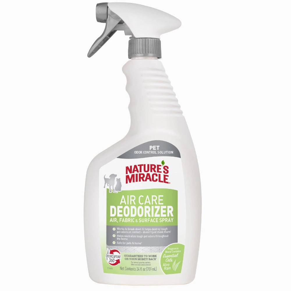 Nature's Miracle Air Care Deodorizer Aloe Rain Scented Air, Fabric & Surface Spray 24oz dog shampoo,pet wipes,dog cleaning spray