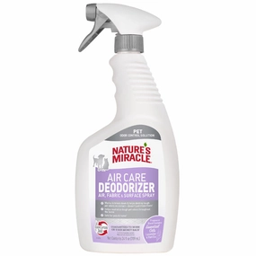 Nature's Miracle Air Care Deodorizer Lavender & Vanilla Scented Air, Fabric & Surface Spray 24oz dog shampoo,pet wipes,dog cleaning spray