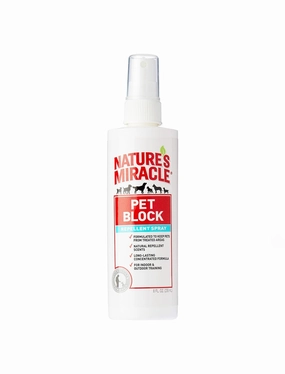 Nature's Miracle Pet Block Repellent Spray dog shampoo,pet wipes,dog cleaning spray