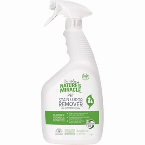 Nature's Miracle Simply Pet Stain & Odor Remover Plant-Based Spray For Cats & Dogs 32oz dog shampoo,pet wipes,dog cleaning spray