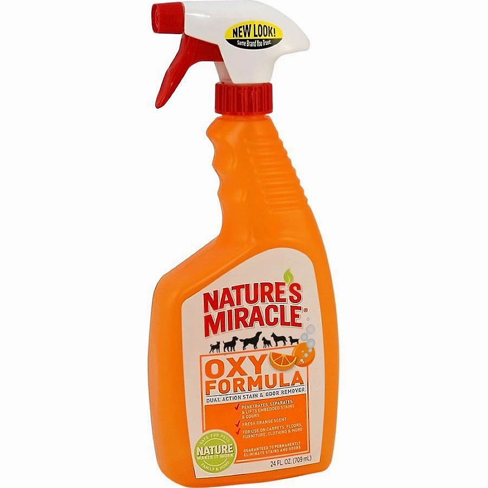 Natures Miracle Dual-Action Oxy Orange Formula Stain & Odor Remover Spray 24oz dog shampoo,pet wipes,dog cleaning spray