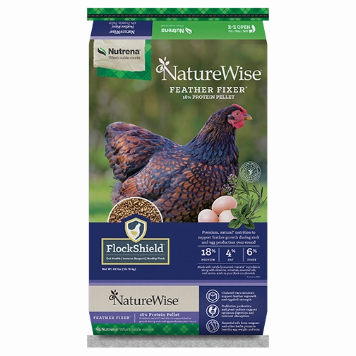 NatureWise Feather Fixer 18% Poultry Feed made in usa dog toy,usa dog food,american dog products