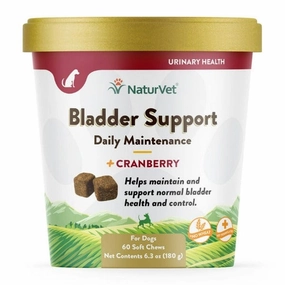NaturVet Bladder Support plus Cranberry Soft Chews For Dogs dog health supplement,dog multivitamin,canine health care