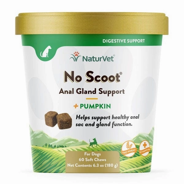 NaturVet No Scoot Plus Pumpkin Soft Chews For Dogs dog health supplement,dog multivitamin,canine health care