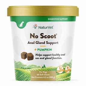 NaturVet No Scoot Plus Pumpkin Soft Chews For Dogs dog health supplement,dog multivitamin,canine health care