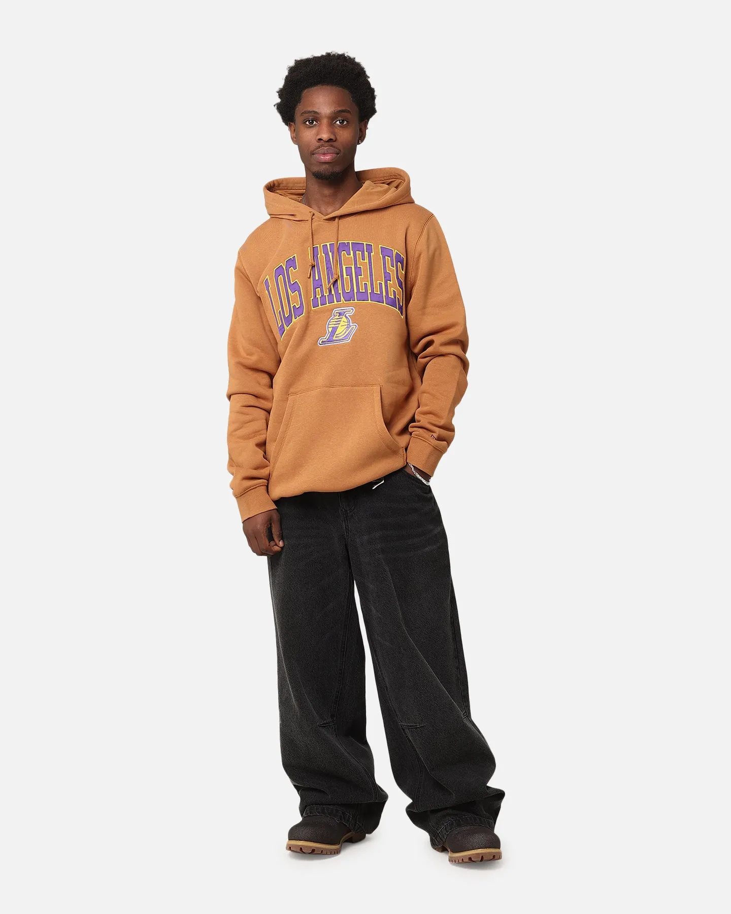 New Era Los Angeles Lakers Pullover Hoodie Medium Beige