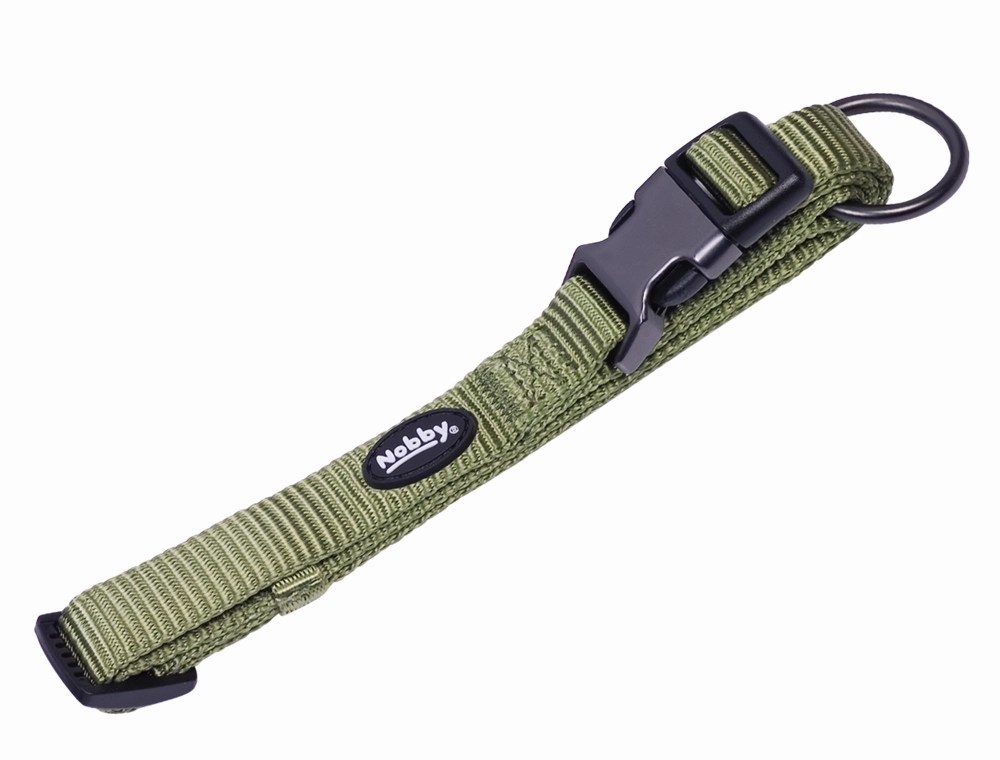 NOBBY ADJUSTABLE COLLAR CLASSIC COMFORT L: 40-55 CM; W: 20 MM - Lime Green dog harness and leash,reflective dog collar,pet walking gear