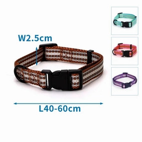 NOBLEZA IMITATION NYLON REFLECTIVE DOG COLLAR W2.5*L40-60CM dog harness and leash,reflective dog collar,pet walking gear