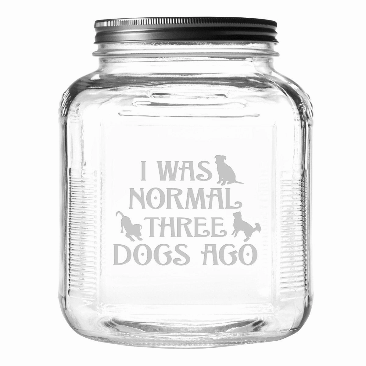 Normal Three Dogs Ago Dog Treat Jar With Brushed Lid pet apparel,dog hoodie,fashionable pet wear