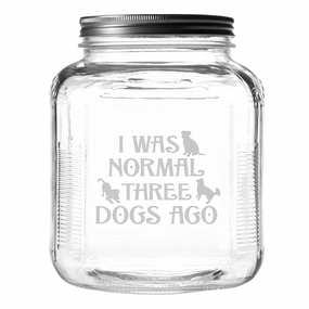 Normal Three Dogs Ago Dog Treat Jar With Brushed Lid pet apparel,dog hoodie,fashionable pet wear