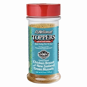 Northwest Naturals Freeze-Dried FUNctional Toppers - Chicken Breast 4.5oz Shaker Jar puppy food,chew toy for puppies,small dog treats