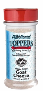 Northwest Naturals Freeze-Dried FUNctional Toppers - Goat Milk 4.5oz Shaker Jar puppy food,chew toy for puppies,small dog treats