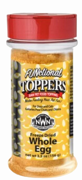 Northwest Naturals Freeze-Dried FUNctional Toppers - Whole Egg 3oz Shaker Jar puppy food,chew toy for puppies,small dog treats