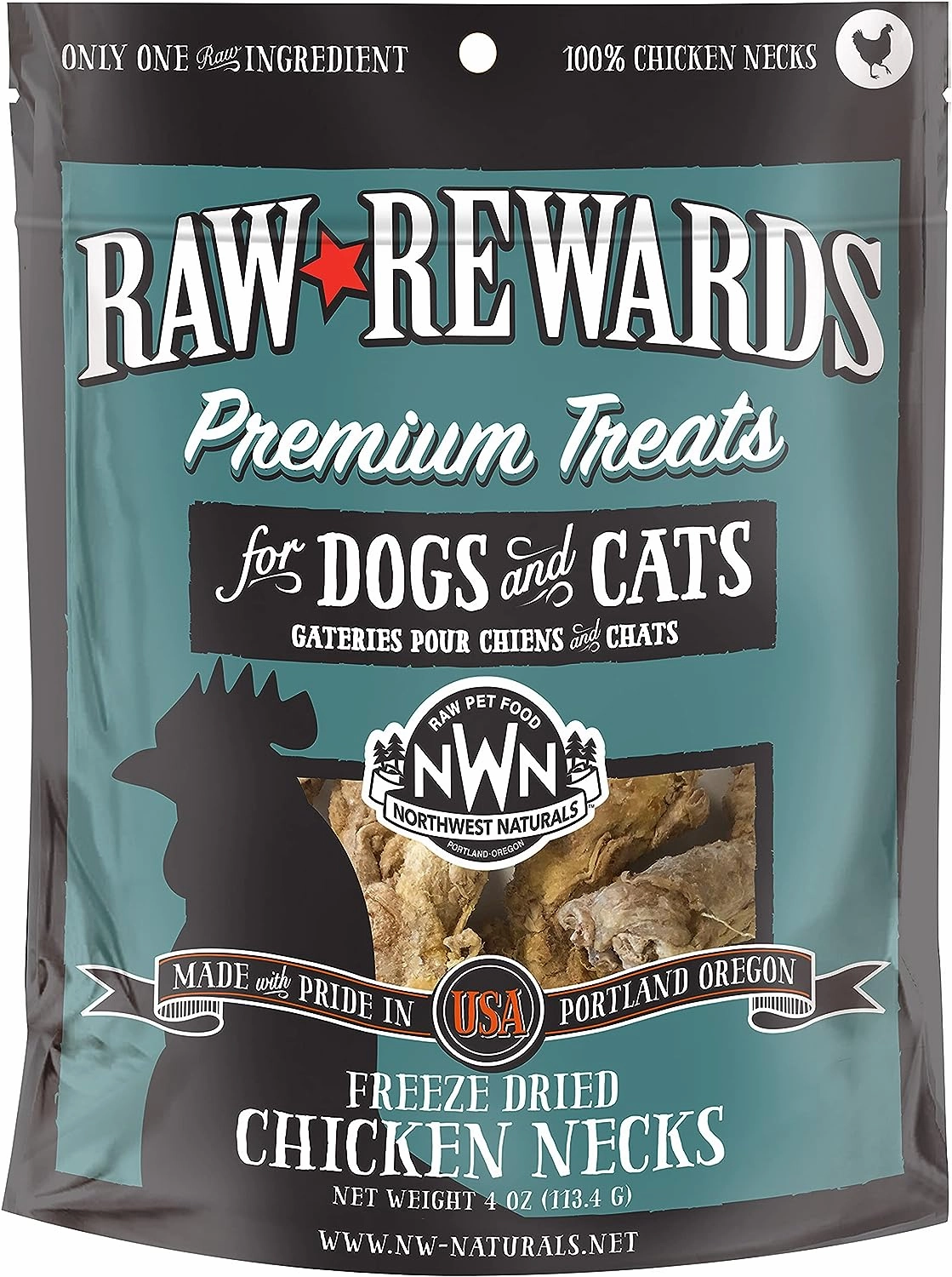 Northwest Naturals Freeze-Dried Neck Chews - Chicken Necks 10pk Bag pet id tag,personalized dog tag,engraved cat id