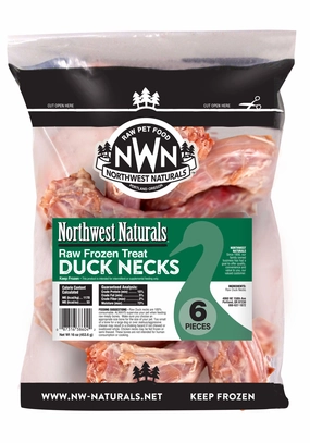 Northwest Naturals Frozen Raw Neck Chews - Duck Necks 6ct Bag pet id tag,personalized dog tag,engraved cat id