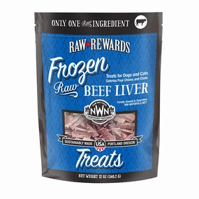 Northwest Naturals Raw Rewards Frozen Dog & Cat Treats Beef Liver 12oz Bag stainless steel bowl,metal pet feeder,steel water dish