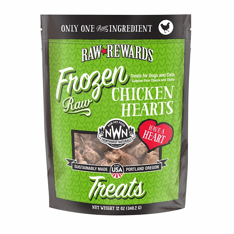 Northwest Naturals Raw Rewards Frozen Dog & Cat Treats Chicken Heart 12oz Bag stainless steel bowl,metal pet feeder,steel water dish