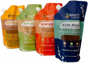 Nugget's Healthy Eats Dog & Cat Frozen Bone Broth Beef 60oz puppy food,chew toy for puppies,small dog treats