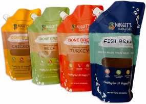 Nugget's Healthy Eats Dog & Cat Frozen Bone Broth Turkey 60oz puppy food,chew toy for puppies,small dog treats