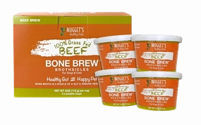 Nugget's Healthy Eats Dog/Cat Frozen Beef Bone Broth 4oz 4 PACK stainless steel bowl,metal pet feeder,steel water dish