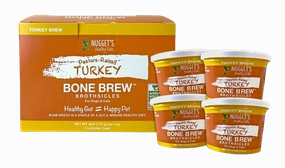Nugget's Healthy Eats Dog/Cat Frozen Bone Broth Turkey 4oz 4 PACK stainless steel bowl,metal pet feeder,steel water dish