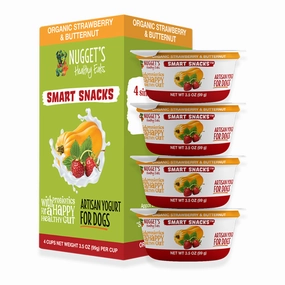 Nugget's Healthy Eats Dog Frozen Yogurt Strawberry 3.5oz 4 PACK stainless steel bowl,metal pet feeder,steel water dish