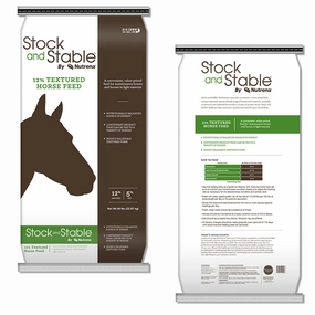Nutrena Stock & Stable 12% Textured Horse Feed/ Was Triumph Select made in usa dog toy,usa dog food,american dog products