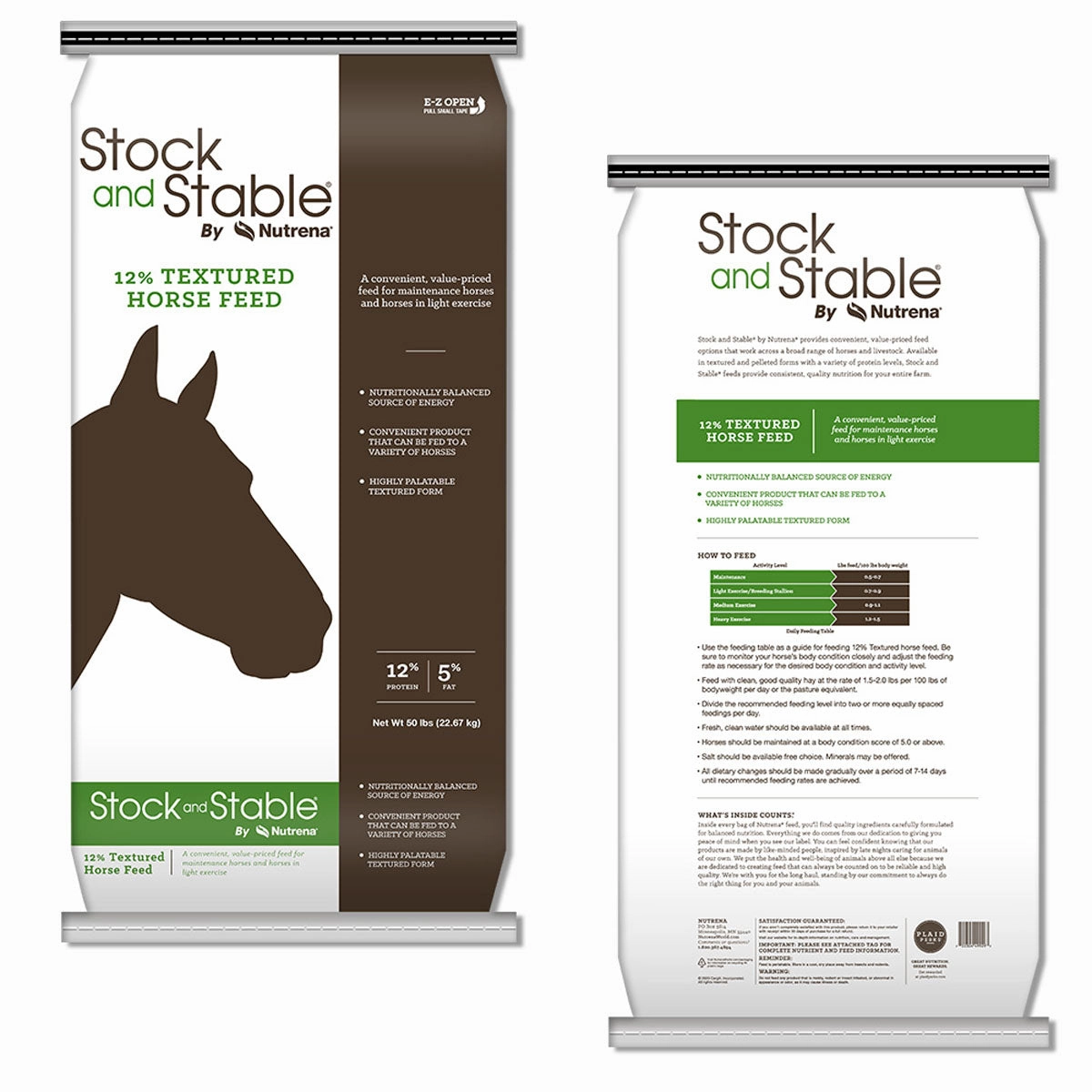 Nutrena Stock & Stable 12% Textured Horse Feed/ Was Triumph Select made in usa dog toy,usa dog food,american dog products