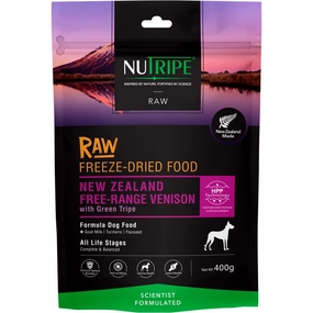 Nutripe Raw NZ Free-Range Venison With Green Tripe Grain-Free Freeze-Dried Dog Food 400g horse supplement horse vitamins animal probiotics livestock digestive aid horse immune booster