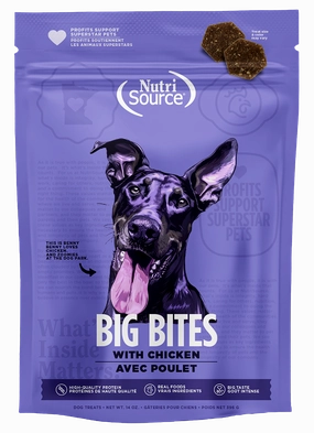 Nutrisource Big Bites Chicken Dog Treats 14oz Bag barn supply,horse stable organizer,poultry waterer