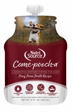 NutriSource Come-Pooch-A Beef Broth 12oz puppy food,chew toy for puppies,small dog treats