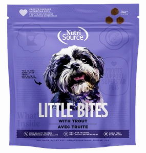 Nutrisource Little Bites Grain Free Trout Dog Treats 6oz Bag barn supply,horse stable organizer,poultry waterer