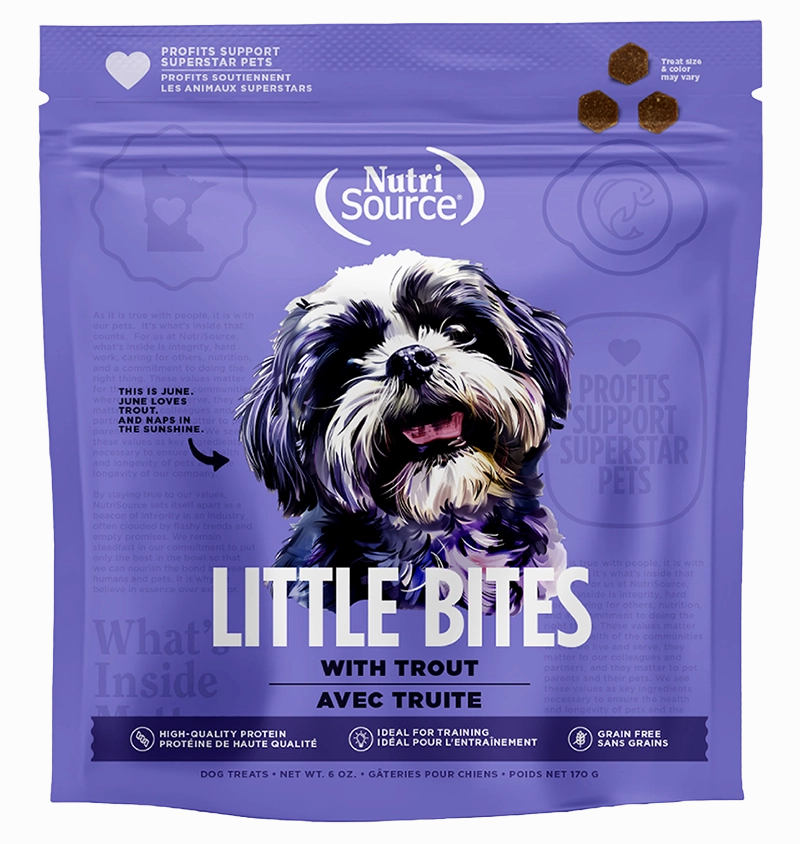 Nutrisource Little Bites Grain Free Trout Dog Treats 6oz Bag barn supply,horse stable organizer,poultry waterer