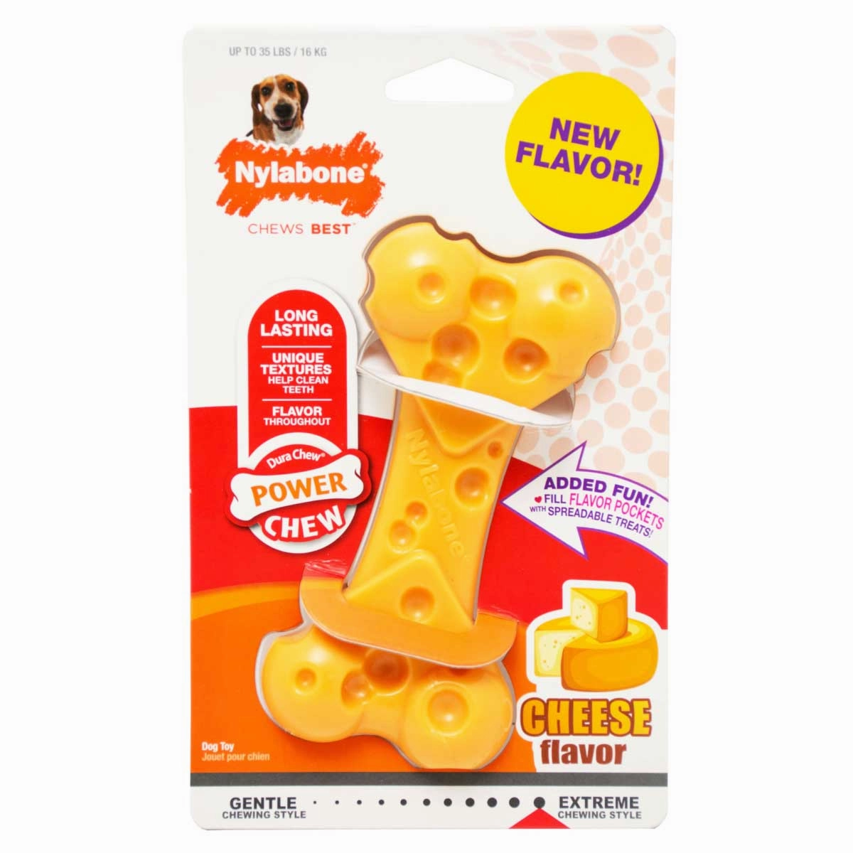 Nylabone Cheese Bone Dog Toy