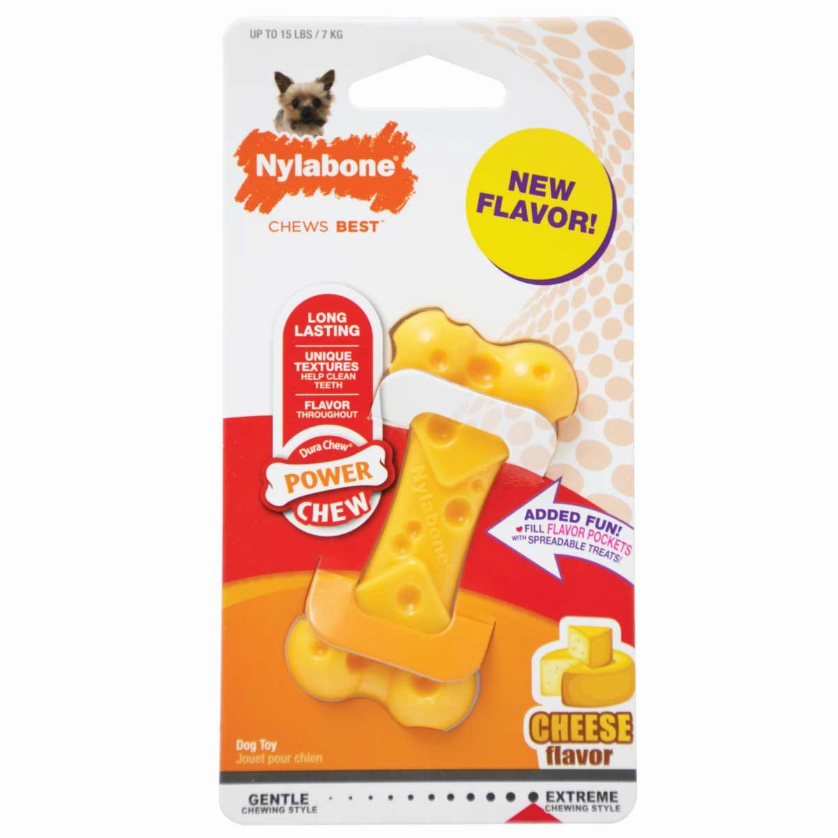 Nylabone Cheese Bone Dog Toy