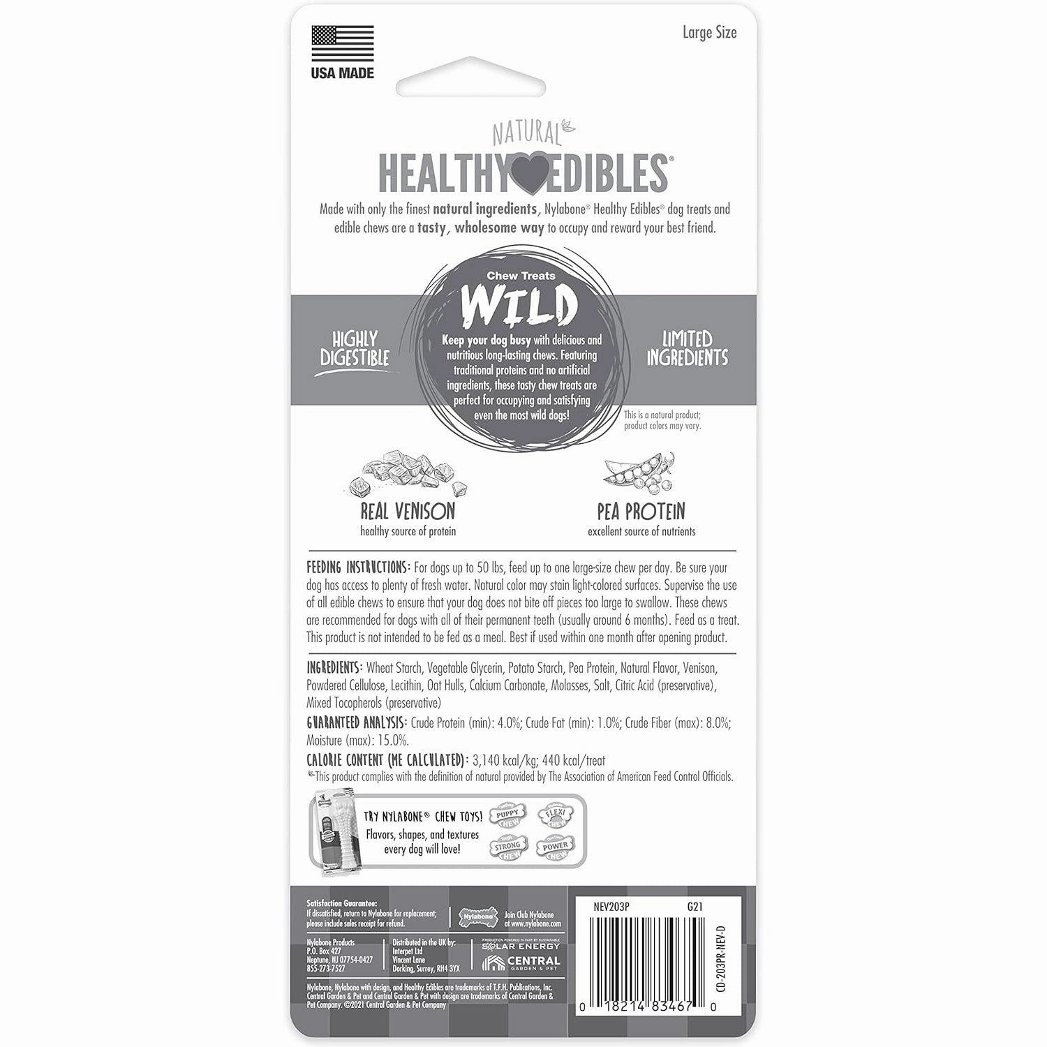Nylabone Healthy Edibles WILD Venison Chew