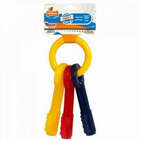 Nylabone Puppy Chew Keys Bacon Dog Toy puppy car seat,dog car harness,travel dog crate