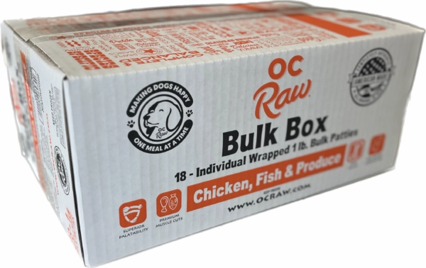 OC Raw Chicken & Fish & Produce frozen raw dog food,raw patties for dogs,raw diet dog food