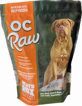 OC Raw Chicken Fish Produce  Rox  7 Lb. frozen raw dog food,raw patties for dogs,raw diet dog food