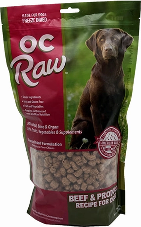 OC Raw Freeze-Dried Meaty Rox Beef & Produce frozen pet food,frozen raw meals,dog frozen nuggets