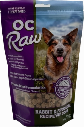 OC Raw Freeze-Dried Meaty Rox Rabbit & Produce frozen pet food,frozen raw meals,dog frozen nuggets