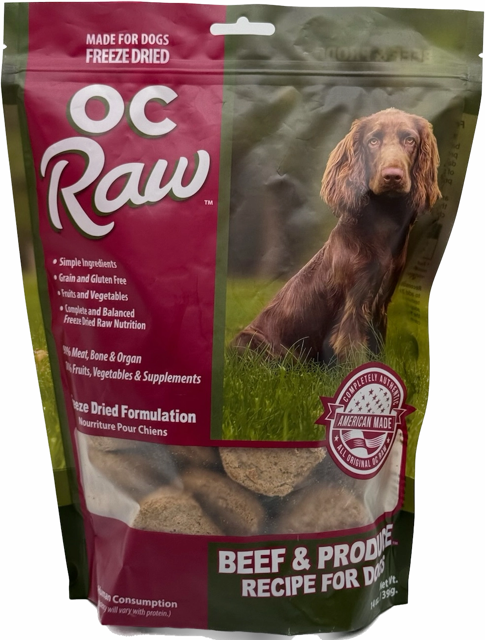 OC Raw Freeze-Dried Sliders Beef & Produce frozen pet food,frozen raw meals,dog frozen nuggets
