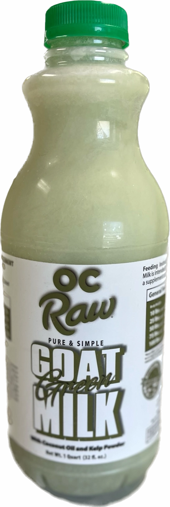 OC Raw Frozen Pure & Simple Green Goat Milk w/ Coconut Oil & Kelp 32oz puppy food,chew toy for puppies,small dog treats