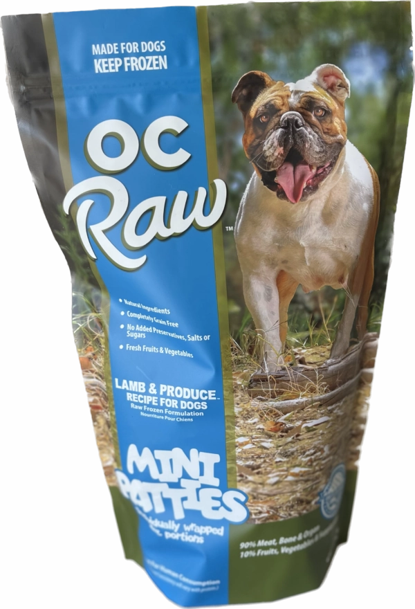 OC Raw Lamb & Produce frozen raw dog food,raw patties for dogs,raw diet dog food