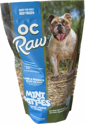 OC Raw Lamb & Produce frozen raw dog food,raw patties for dogs,raw diet dog food